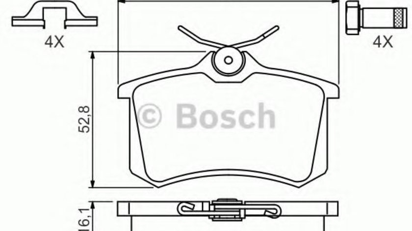 Set placute frana,frana disc SEAT LEON ST (5F8) (2013 - 2016) BOSCH 0 986 494 621 piesa NOUA