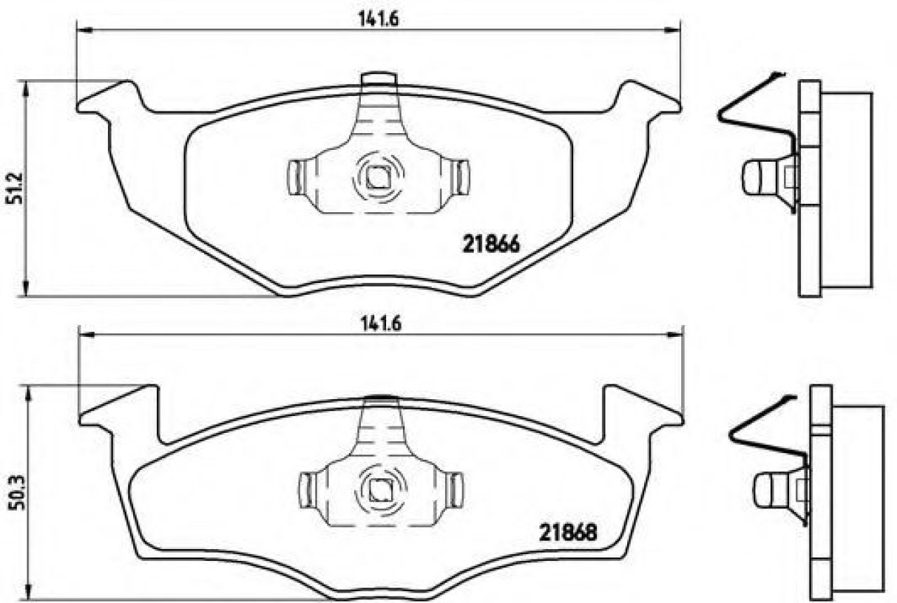 Set placute frana,frana disc SEAT TOLEDO I (1L) (1991 - 1999) BREMBO P 85 031 piesa NOUA