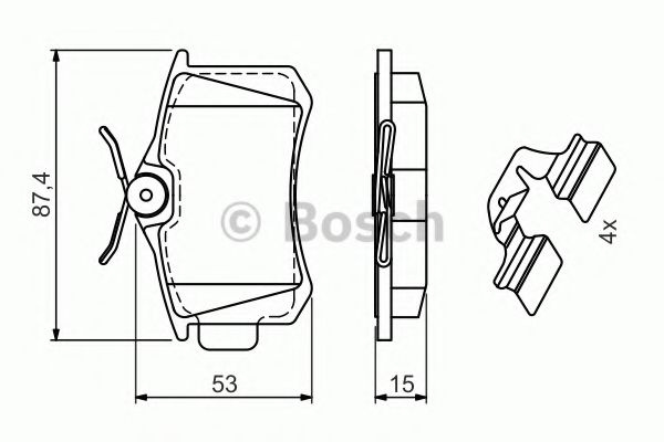 Set placute frana,frana disc SEAT TOLEDO I (1L) (1991 - 1999) BOSCH 0 986 494 597 piesa NOUA