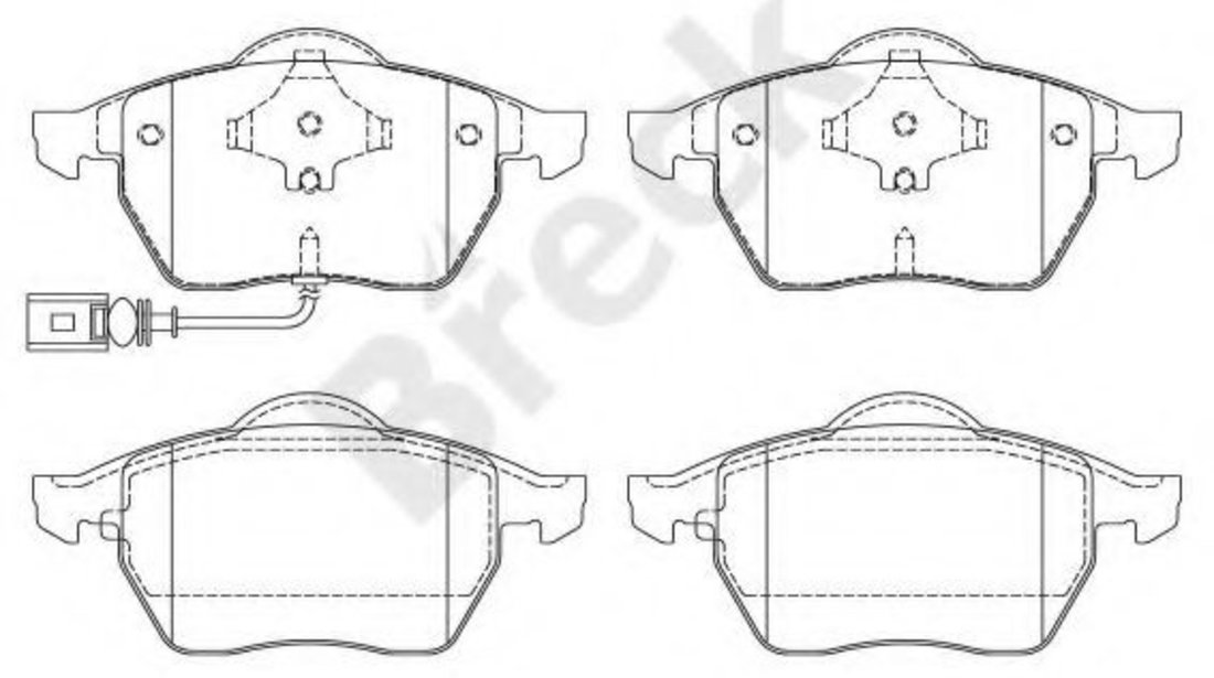 Set placute frana,frana disc SEAT TOLEDO II (1M2) (1998 - 2006) Break 23392 00 701 10 piesa NOUA