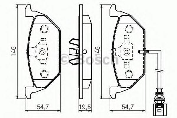 Set placute frana,frana disc SEAT TOLEDO III (5P2) (2004 - 2009) BOSCH 0 986 494 524 piesa NOUA