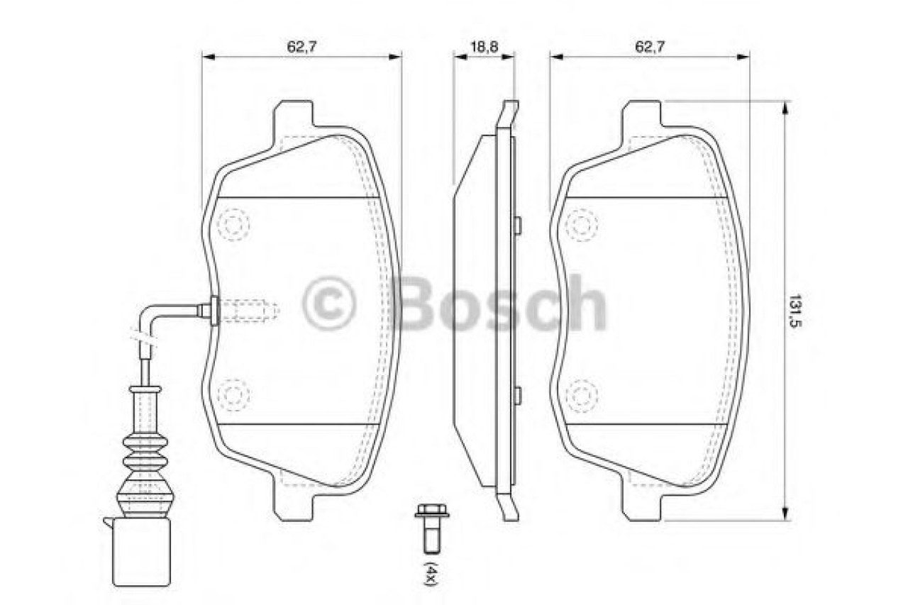 Set placute frana,frana disc SKODA FABIA I Combi (6Y5) (2000 - 2007) BOSCH 0 986 494 105 piesa NOUA