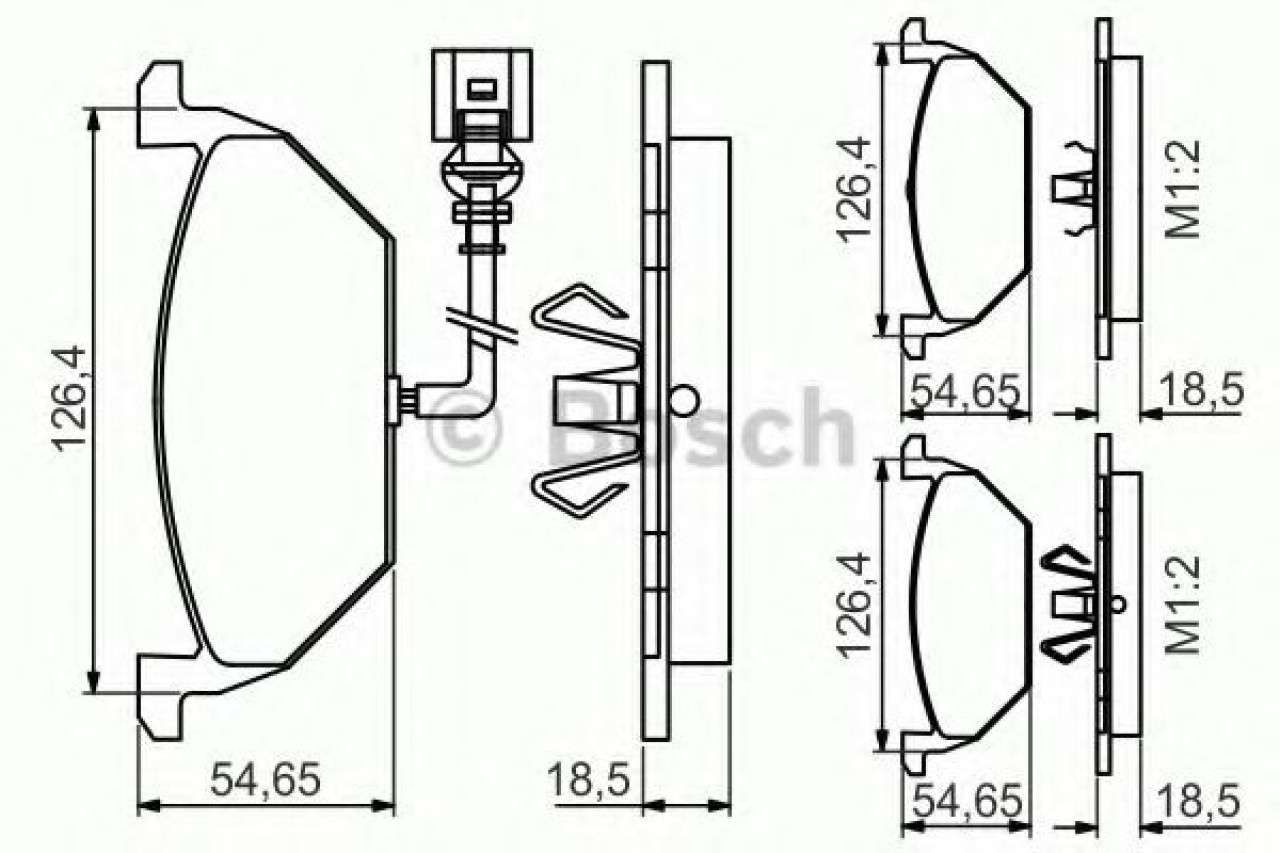 Set placute frana,frana disc SKODA FABIA I Combi (6Y5) (2000 - 2007) BOSCH 0 986 495 213 piesa NOUA