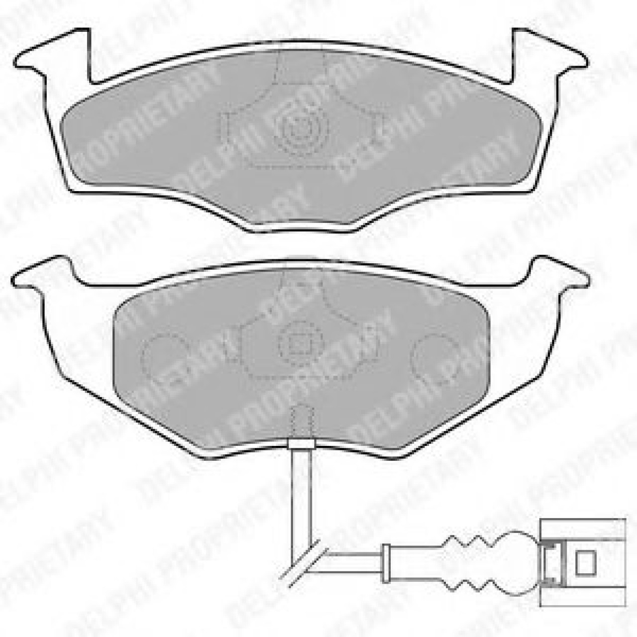 Set placute frana,frana disc SKODA FABIA I Limuzina (6Y3) (1999 - 2007) DELPHI LP1709 piesa NOUA