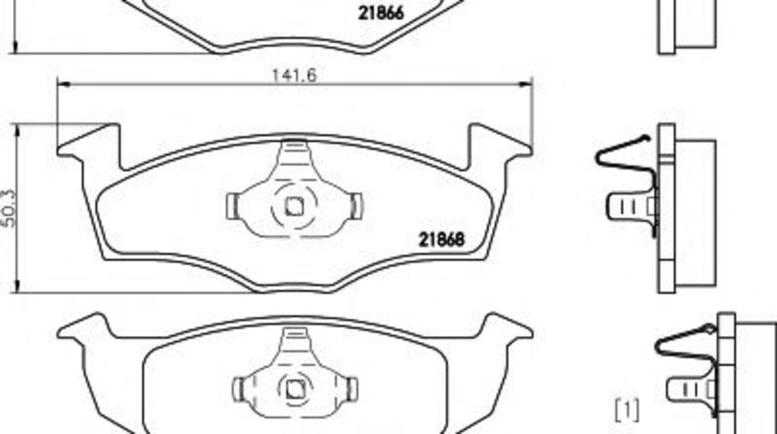 Set placute frana,frana disc SKODA FABIA I Limuzina (6Y3) (1999 - 2007) TEXTAR 2186801 piesa NOUA