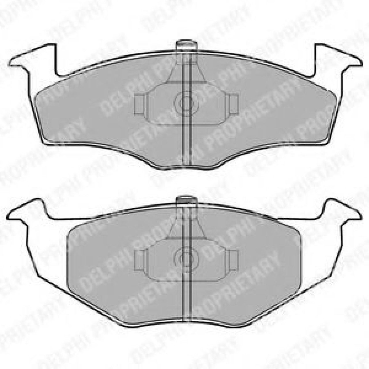 Set placute frana,frana disc SKODA FABIA II Combi (2007 - 2014) DELPHI LP1601 piesa NOUA