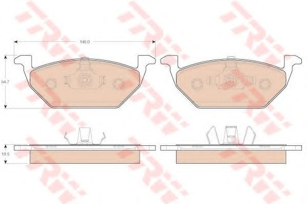 Set placute frana,frana disc SKODA FABIA III Combi (NJ5) (2014 - 2016) TRW GDB1984 piesa NOUA