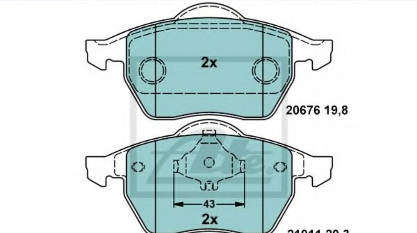 Set placute frana,frana disc SKODA OCTAVIA I Combi (1U5) (1998 - 2010) ATE 13.0470-7081.2 piesa NOUA