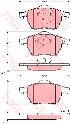 Set placute frana,frana disc SKODA OCTAVIA I Combi (1U5) (1998 - 2010) TRW GDB1275 piesa NOUA