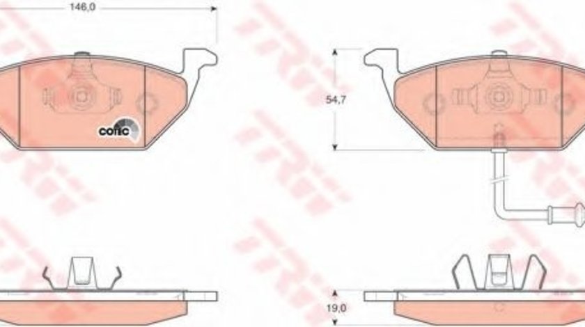 Set placute frana,frana disc SKODA OCTAVIA II (1Z3) (2004 - 2013) TRW GDB1658 piesa NOUA