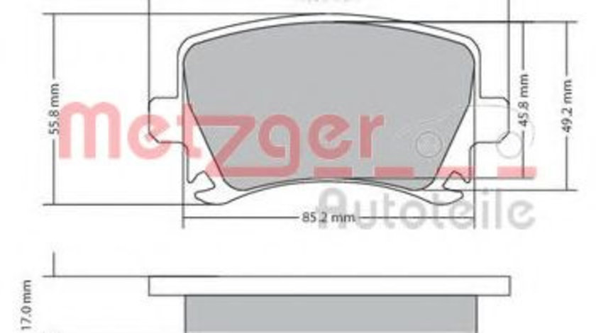 Set placute frana,frana disc SKODA OCTAVIA II (1Z3) (2004 - 2013) METZGER 1170005 piesa NOUA