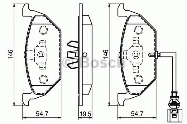 Set placute frana,frana disc SKODA OCTAVIA II Combi (1Z5) (2004 - 2013) BOSCH 0 986 494 019 piesa NOUA