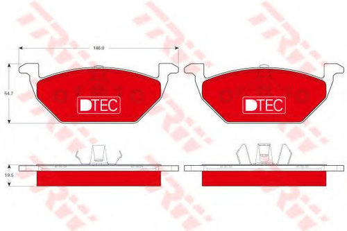 Set placute frana,frana disc SKODA RAPID (NH3) (2012 - 2016) TRW GDB1984DTE piesa NOUA