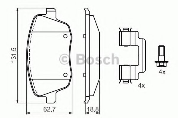 Set placute frana,frana disc SKODA ROOMSTER (5J) (2006 - 2015) BOSCH 0 986 424 829 piesa NOUA