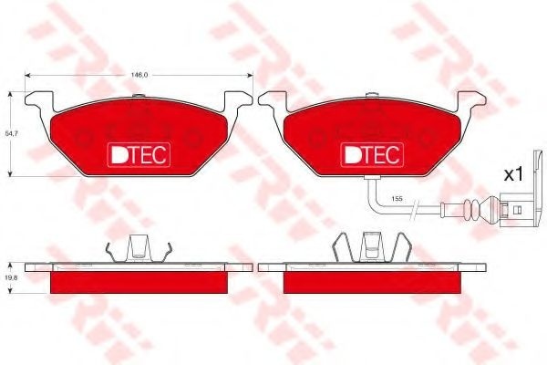 Set placute frana,frana disc SKODA ROOMSTER (5J) (2006 - 2015) TRW GDB1386DTE piesa NOUA