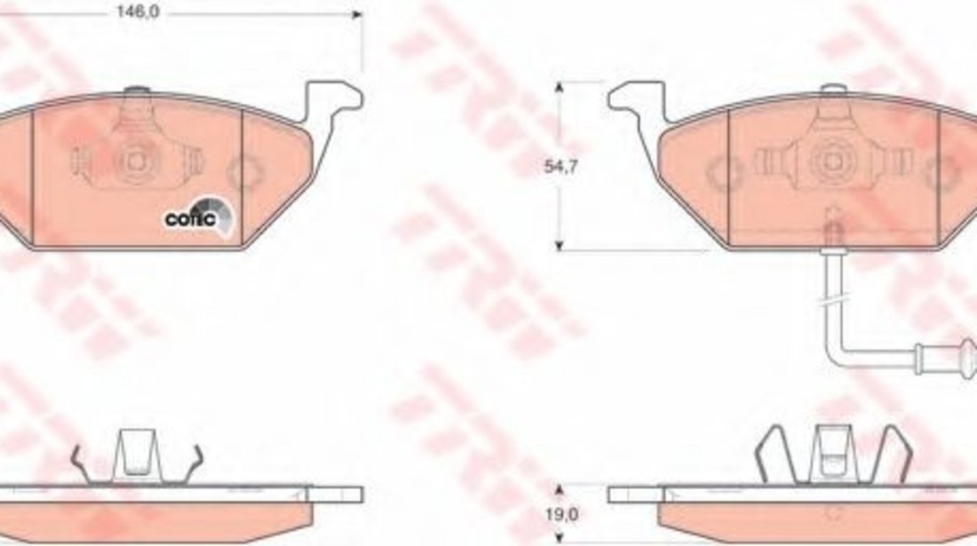 Set placute frana,frana disc SKODA ROOMSTER Praktik (5J) (2007 - 2015) TRW GDB1658 piesa NOUA