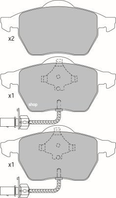 Set placute frana,frana disc SKODA SUPERB I (3U4) (2001 - 2008) KRIEGER 0950006305 piesa NOUA