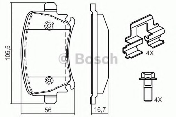 Set placute frana,frana disc SKODA SUPERB II Combi (3T5) (2009 - 2015) BOSCH 0 986 494 595 piesa NOUA