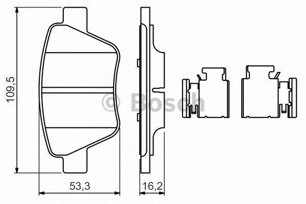 Set placute frana,frana disc SKODA SUPERB II Combi (3T5) (2009 - 2015) BOSCH 0 986 494 643 piesa NOUA