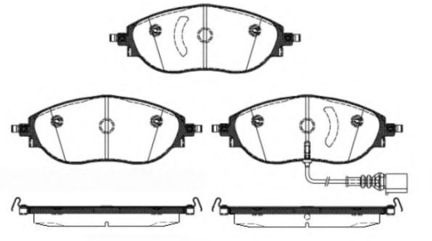 Set placute frana,frana disc SKODA SUPERB II Combi (3T5) (2009 - 2015) REMSA 1470.01 piesa NOUA