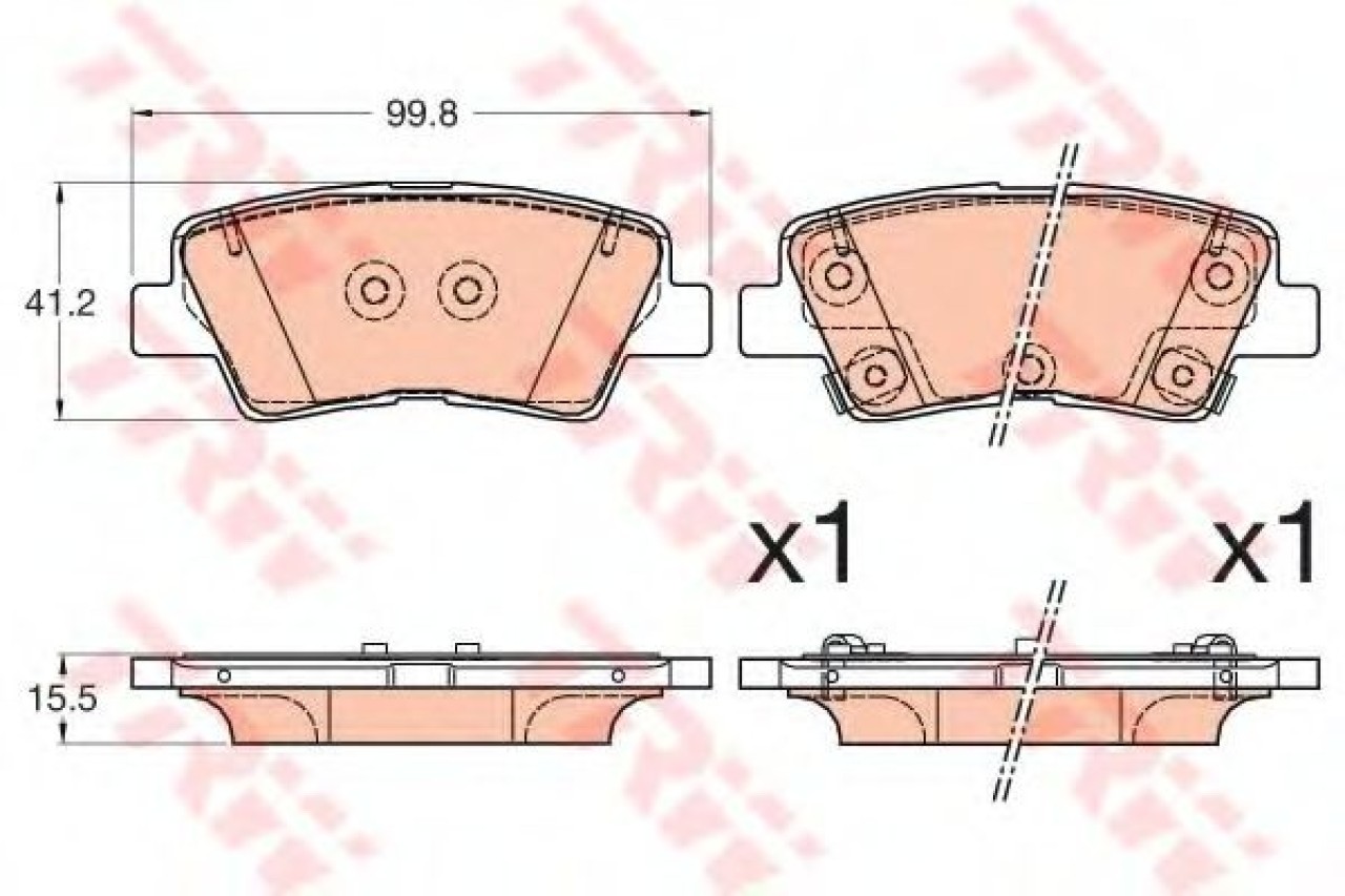 Set placute frana,frana disc SSANGYONG KORANDO (2010 - 2016) TRW GDB3594 piesa NOUA