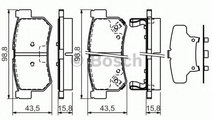 Set placute frana,frana disc SSANGYONG KYRON (2005...