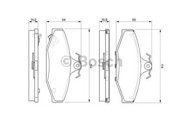 Set placute frana,frana disc SSANGYONG MUSSO (FJ) (1993 - 2016) BOSCH 0 986 424 561 piesa NOUA