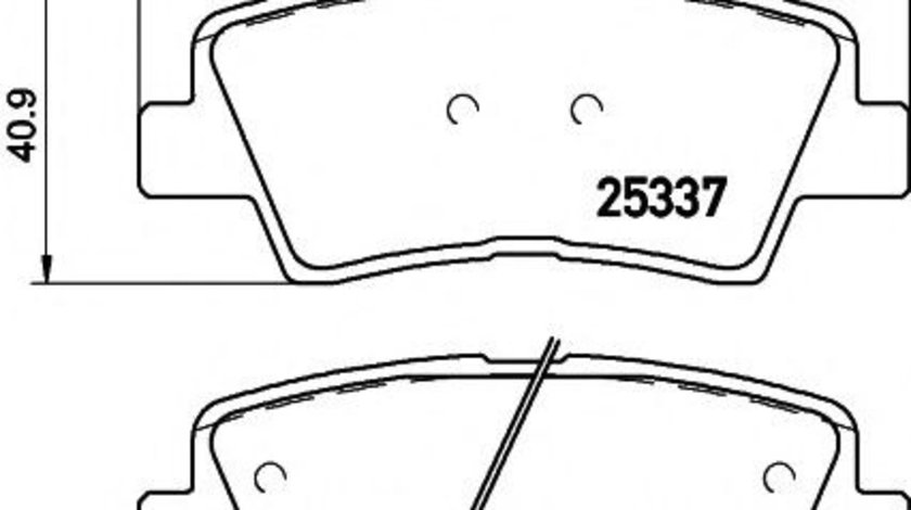 Set placute frana,frana disc SSANGYONG TIVOLI (2015 - 2016) HELLA PAGID 8DB 355 019-981 piesa NOUA