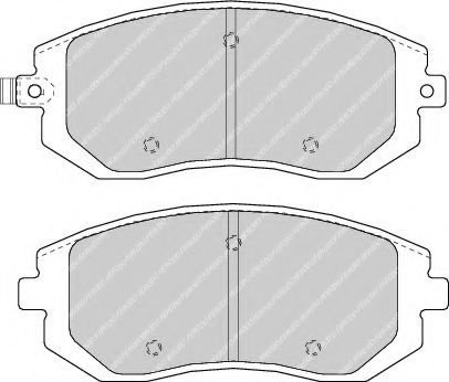 Set placute frana,frana disc SUBARU FORESTER (SG) (2002 - 2016) FERODO FDB1639 piesa NOUA