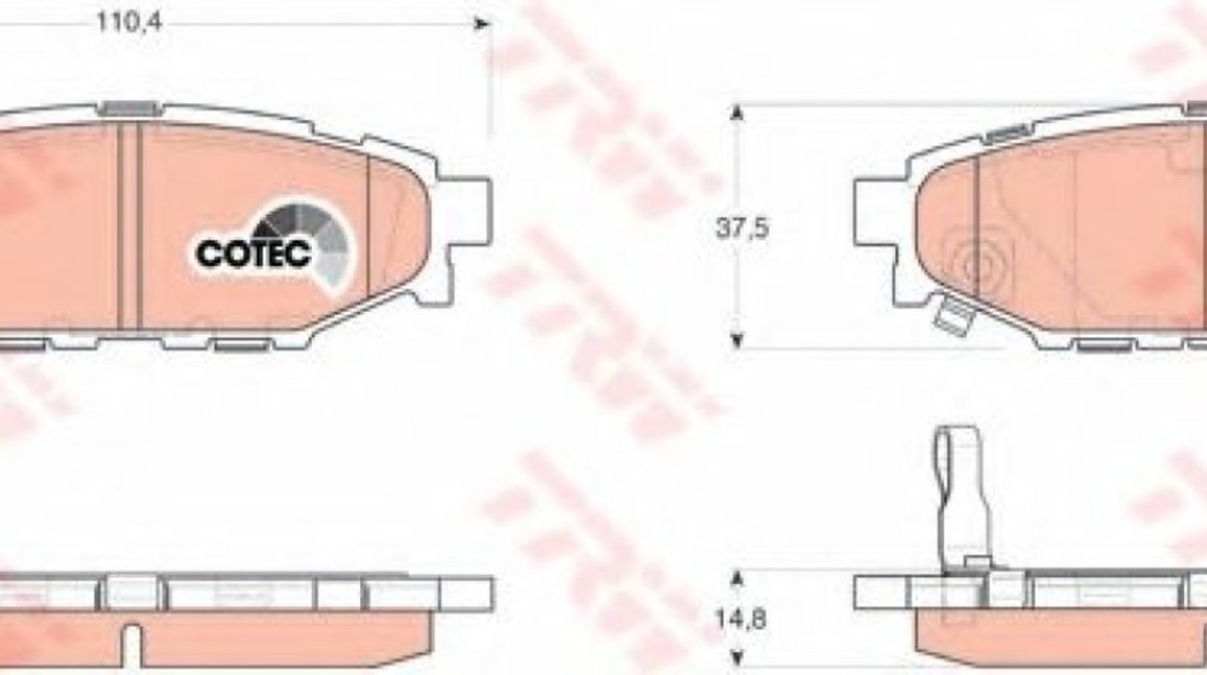 Set placute frana,frana disc SUBARU FORESTER (SH) (2008 - 2016) TRW GDB3373 piesa NOUA