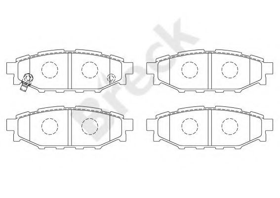 Set placute frana,frana disc SUBARU FORESTER (SH) (2008 - 2016) Break 24271 00 702 10 piesa NOUA