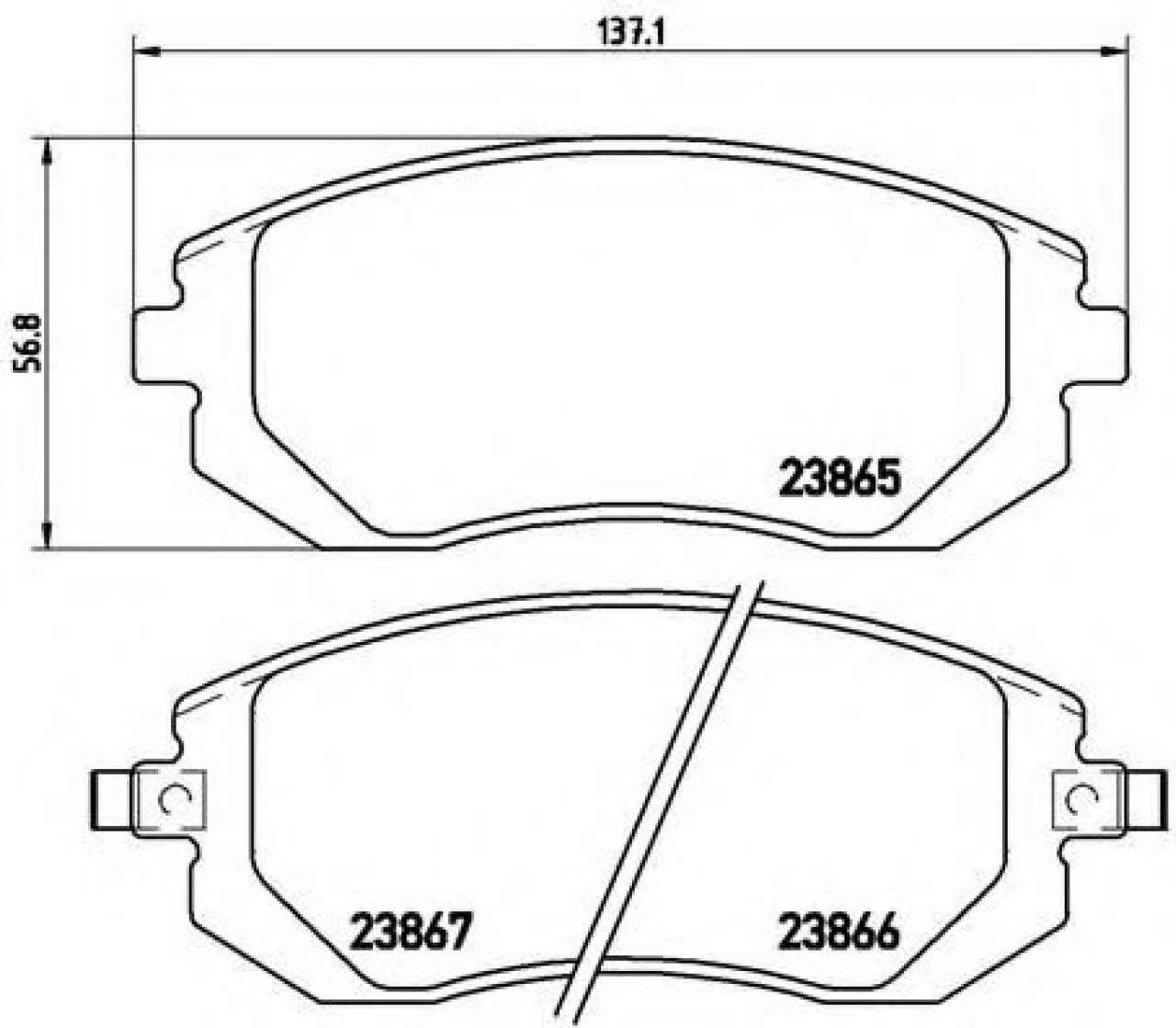 Set placute frana,frana disc SUBARU FORESTER (SJ) (2013 - 2016) BREMBO P 78 013 piesa NOUA