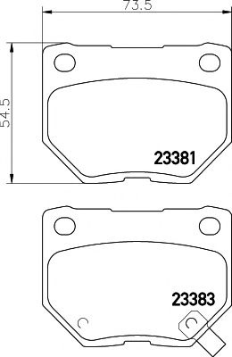 Set placute frana,frana disc SUBARU IMPREZA Limuzina (GD) (1999 - 2016) TEXTAR 2338102 piesa NOUA