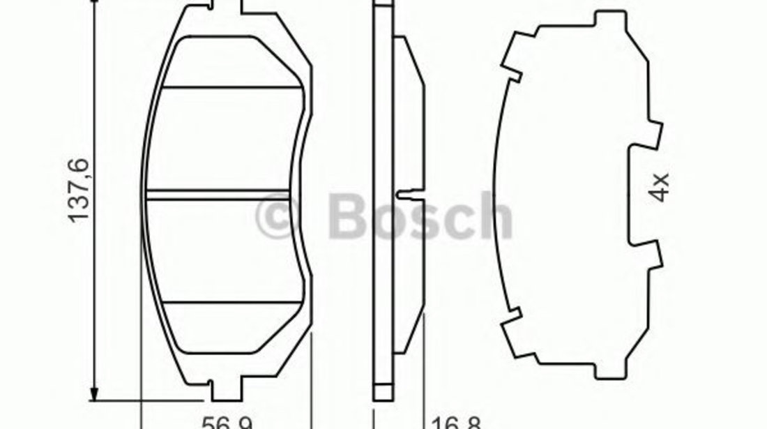 Set placute frana,frana disc SUBARU IMPREZA Hatchback (2000 - 2007) BOSCH 0 986 494 653 piesa NOUA