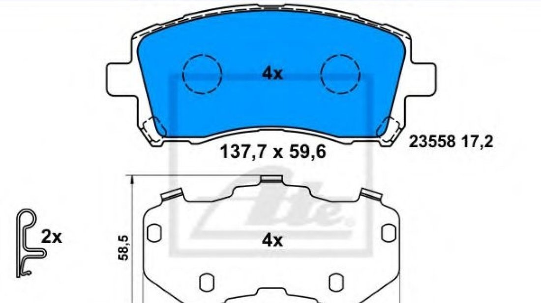 Set placute frana,frana disc SUBARU LEGACY III (BE, BH) (1998 - 2003) ATE 13.0460-5851.2 piesa NOUA