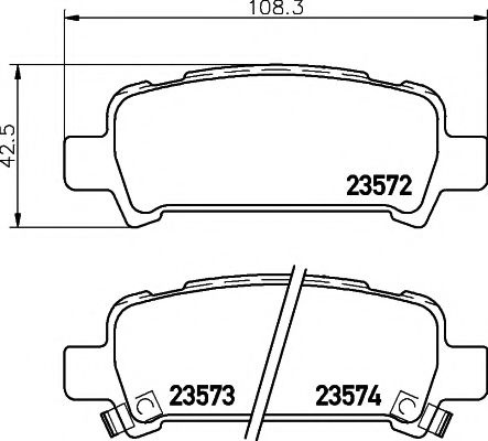 Set placute frana,frana disc SUBARU LEGACY III Combi (BE, BH) (1998 - 2003) TEXTAR 2357202 piesa NOUA