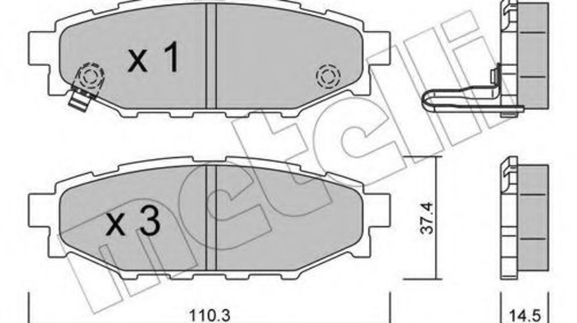 Set placute frana,frana disc SUBARU LEGACY IV (BL, BP) (2003 - 2016) METELLI 22-0764-0 piesa NOUA