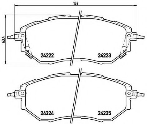 Set placute frana,frana disc SUBARU LEGACY IV (BL, BP) (2003 - 2016) BREMBO P 78 017 piesa NOUA