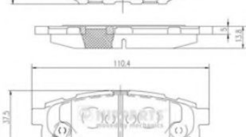 Set placute frana,frana disc SUBARU LEGACY IV Combi (BL, BP, B13) (2003 - 2016) NIPPARTS N3617004 piesa NOUA