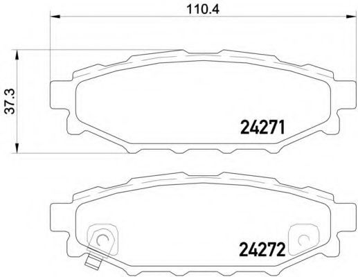 Set placute frana,frana disc SUBARU OUTBACK (BL, BP) (2003 - 2009) BREMBO P 78 020 piesa NOUA