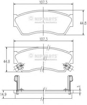 Set placute frana,frana disc SUZUKI ALTO (HA12, HA23) (1998 - 2004) NIPPARTS J3608005 piesa NOUA