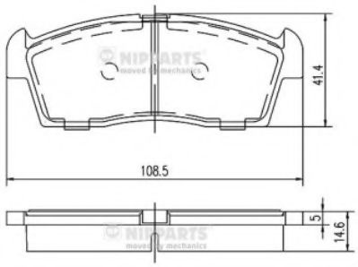 Set placute frana,frana disc SUZUKI ALTO (HA24) (2004 - 2009) NIPPARTS N3608032 piesa NOUA