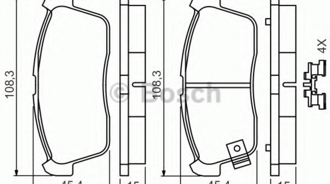 Set placute frana,frana disc SUZUKI IGNIS I (FH) (2000 - 2005) BOSCH 0 986 494 618 piesa NOUA