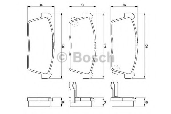 Set placute frana,frana disc SUZUKI IGNIS I (FH) (2000 - 2005) BOSCH 0 986 424 695 piesa NOUA