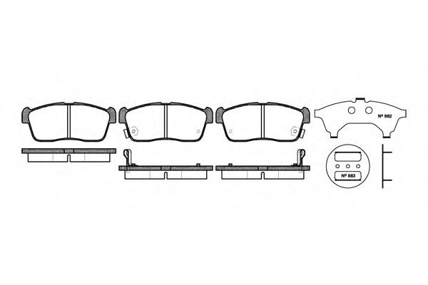 Set placute frana,frana disc SUZUKI IGNIS II (2003 - 2016) REMSA 0724.02 piesa NOUA