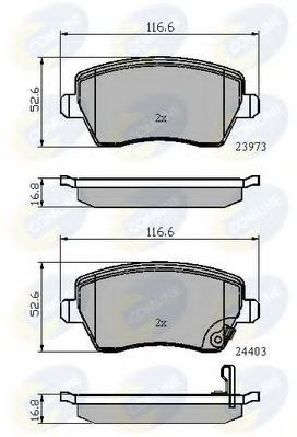 Set placute frana,frana disc SUZUKI SWIFT III (MZ, EZ) (2005 - 2016) COMLINE CBP32008 piesa NOUA