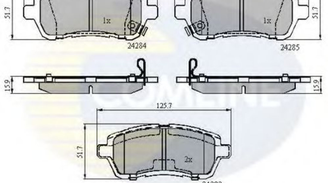 Set placute frana,frana disc SUZUKI SWIFT IV (FZ, NZ) (2010 - 2016) COMLINE CBP31620 piesa NOUA