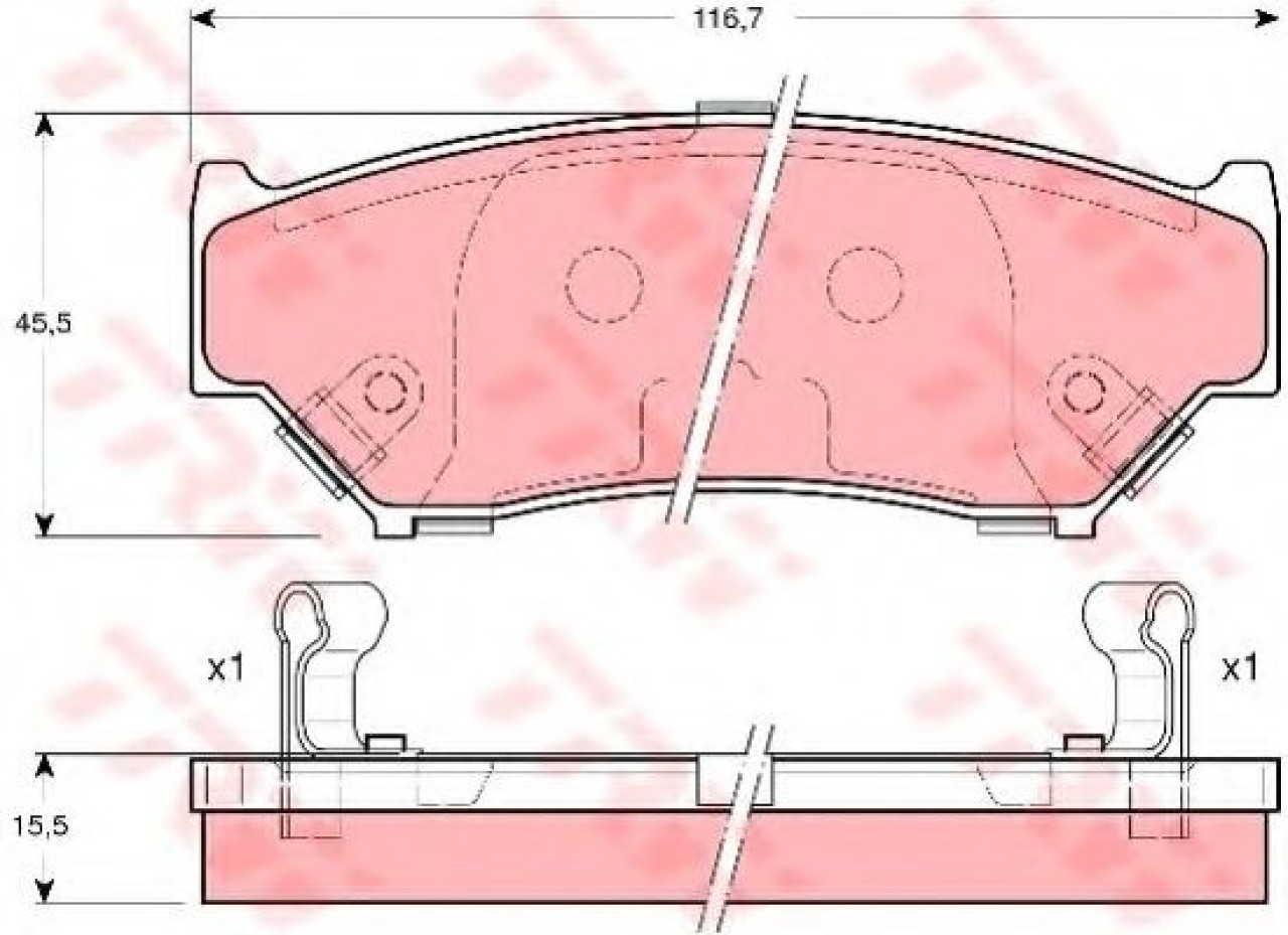 Set placute frana,frana disc SUZUKI VITARA (ET, TA) (1988 - 1998) TRW GDB3182 piesa NOUA