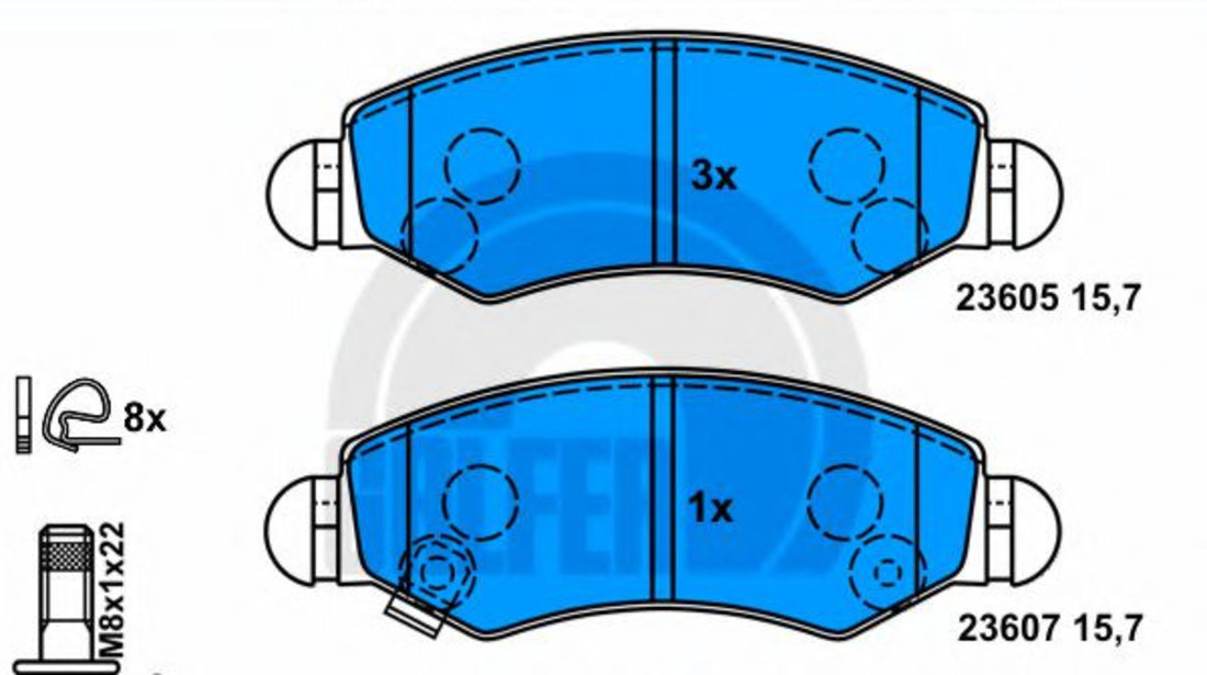 Set placute frana,frana disc SUZUKI WAGON R+ (MM) (2000 - 2016) GALFER B1.G102-0605.2 piesa NOUA