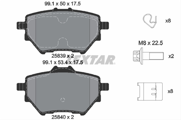 Set Placute Frana,frana Disc Textar Citroën 2583901